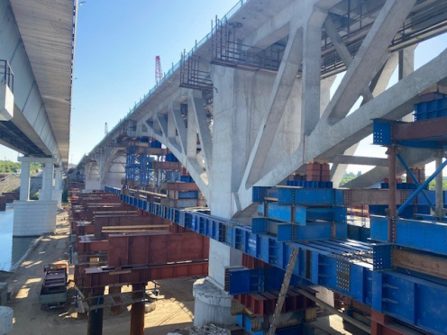 В Ростовской области на автомагистрали М-4 «Дон» ведутся работы по демонтажу старого моста через р. Северский Донец (правый) на км 930+788 - изображение 7
